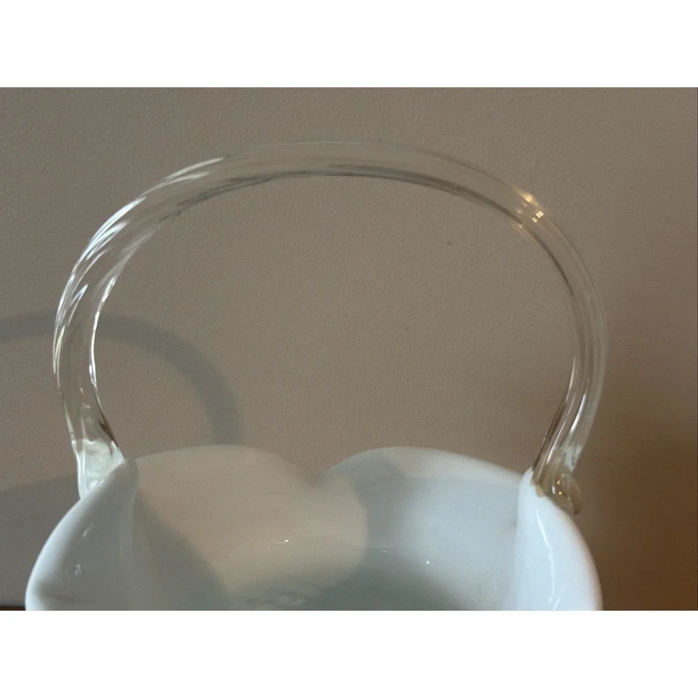 Vintage Westmoreland Diamond Point Milk Glass 10